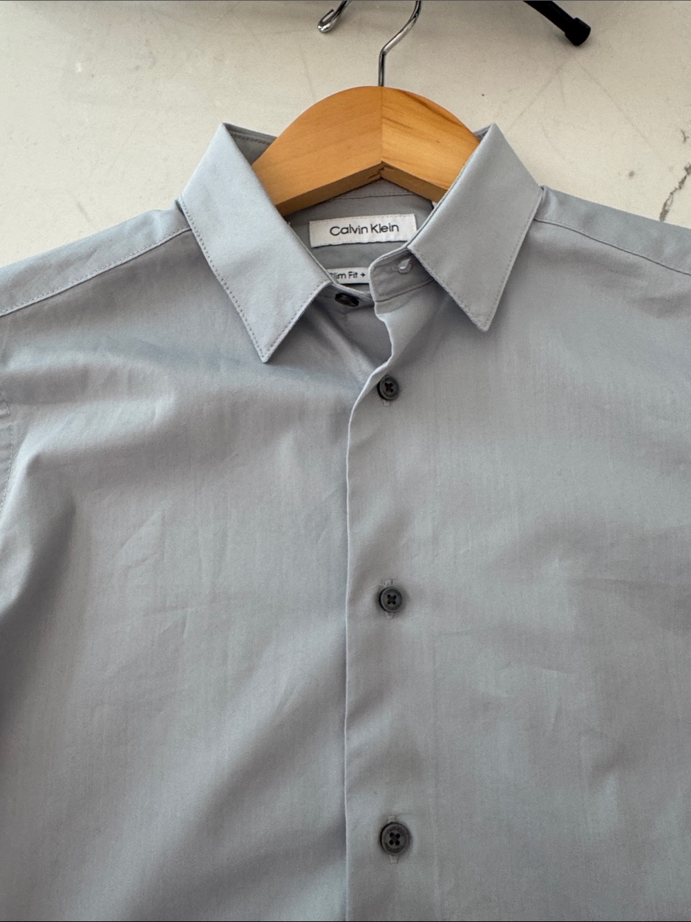Calvin Klein Men's Light Silver Dress Shirt